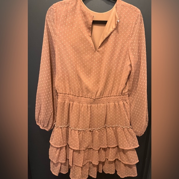 Express Long-Sleeve tiered Ruffle Dress… - Picture 7 of 10